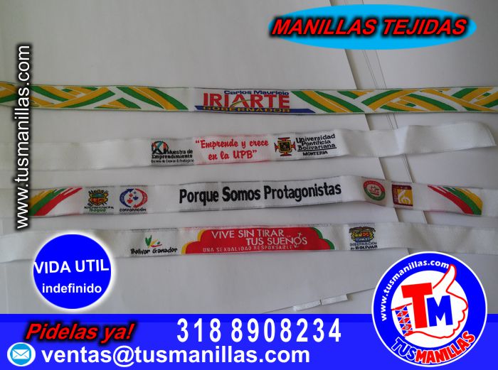 manillas tejidas o bordadas